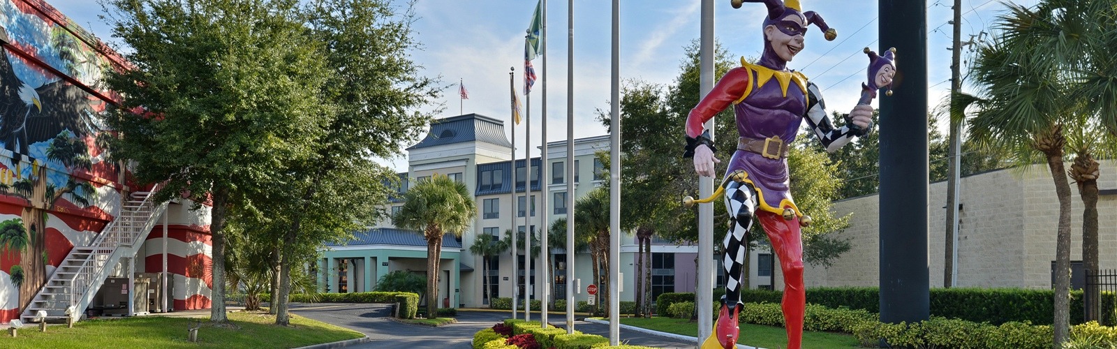 Family Outside our Disney Good Neighbor Hotel in Kissimmee